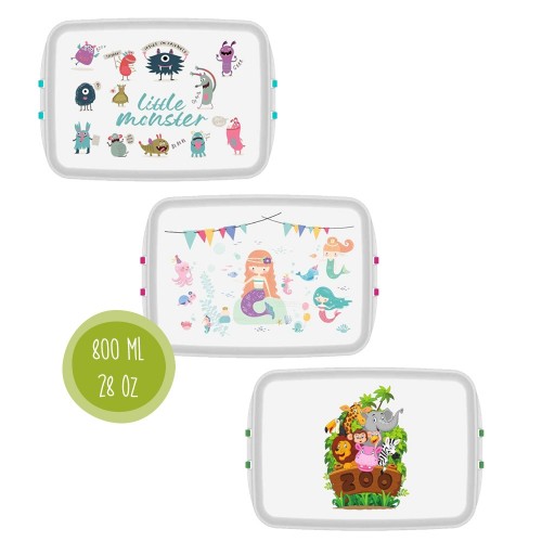 KIDS Lunchbox made from Bioplastics, various prints » Biodora