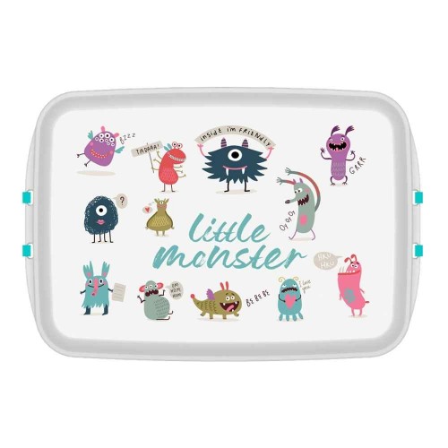 KIDS Lunchbox made from Bioplastics, little monster print » Biodora