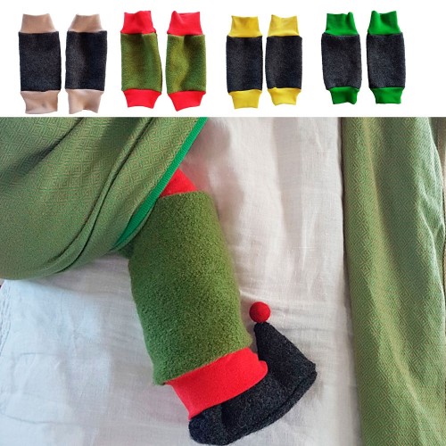 Eco Fulling Baby Gauntlets with contrasting cuffs | Ulalue