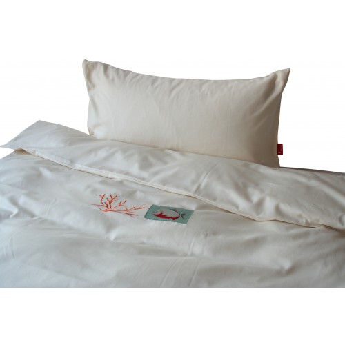 Organic Cotton Bedding with Piranha and Coral | iaio
