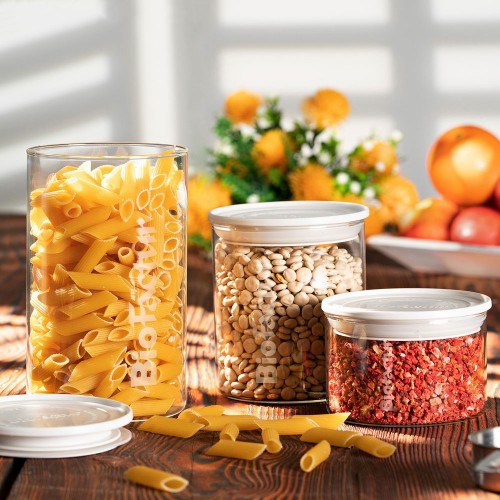 Glass Food Storage Containers with airtight Bioplastic Lid » BioFactur