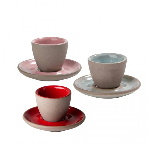 Two-Coloured Stoneware Espresso Cup & Saucer Sandrine » Blumenfisch