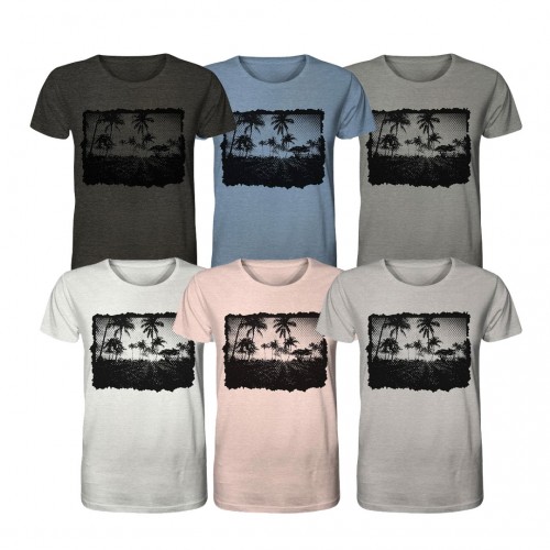 Palm Tree Graphic Front Organic Cotton T-Shirt » earlyfish
