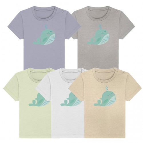 Baby & Toddler Organic T-Shirts with Whale Print » earlyfish