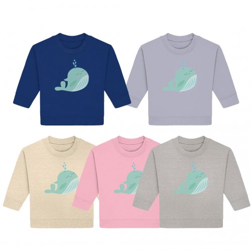 Whale Baby & Kids Organic Sweatshirts » earlyfish