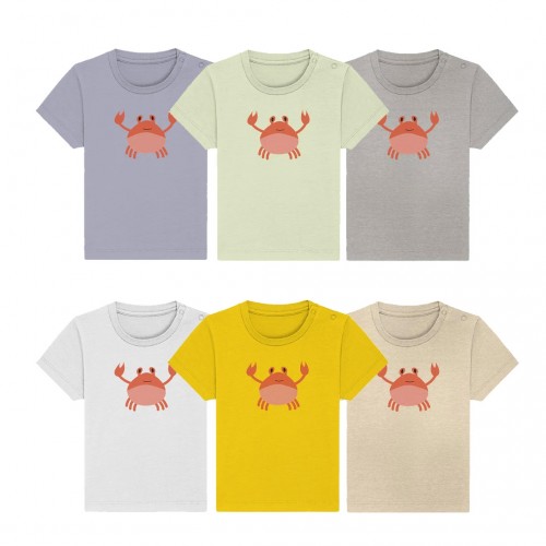 Crab-Print Baby & Toddler Organic T-Shirts » earlyfish