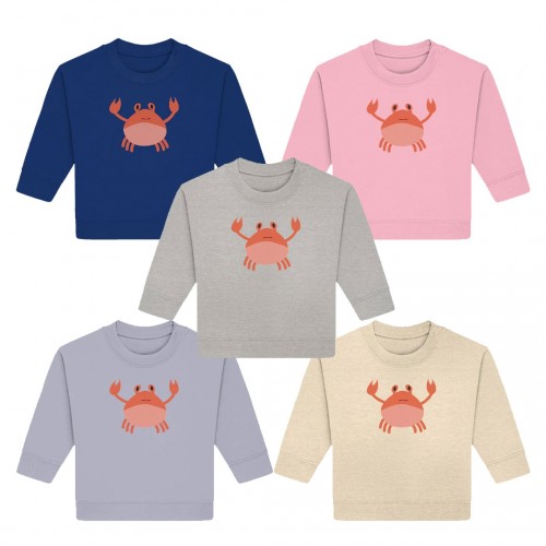 Crab Baby & Toddler Organic Sweatshirts » earlyfish