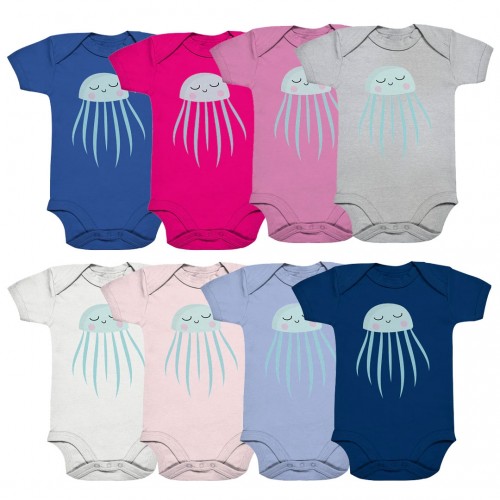 Jellyfish Short Sleeve Organic Bodysuit for Baby » earlyfish