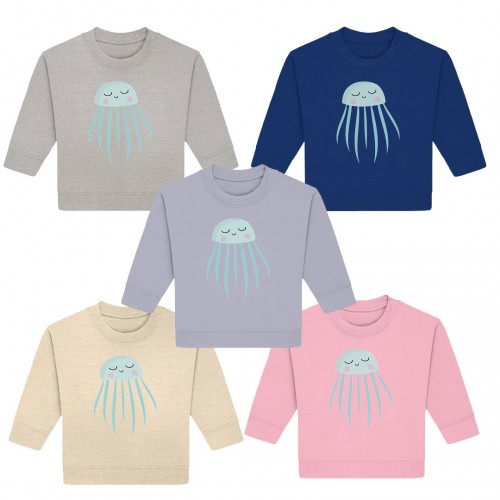 Jellyfish Print Baby Organic Sweatshirts » earlyfish