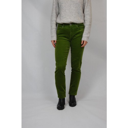 Women's Corduroy Trousers, green, regular fit straight leg | bloomers