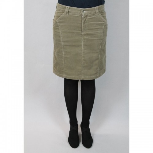 bloomers Organic Cotton Corduroy Skirt in 5-Pocket-Design, beige