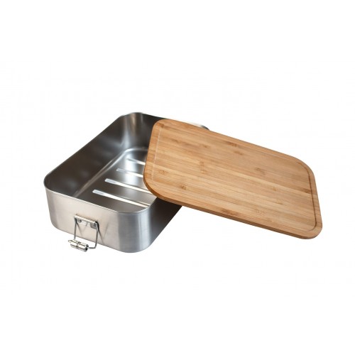 Click Jungle Treat Brunch Box Bamboo & Stainless Steel » Tindobo