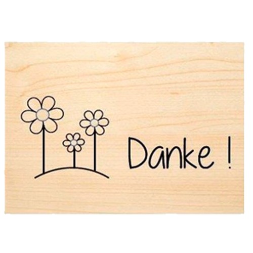 DANKE (Thanks) wooden postcard - Say it with Nature | Biodora