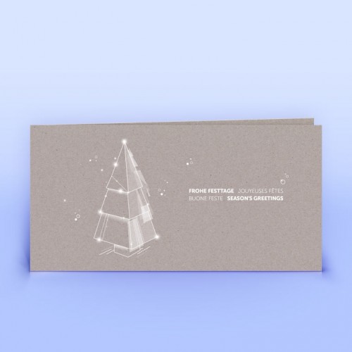 Christmas Card Sparkling Modern Future Christmas Tree » eco cards