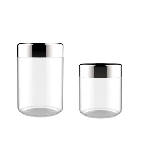 Glass Jar NATHAN Stainless Steel Lid Satin | Ottoni Fabbrica