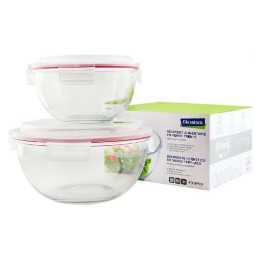 Glasslock Mixing Bowls with Lid - 2part set