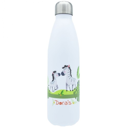 Insulated Stainless Steel Water Bottle Zebra 0.5 l » Dora‘s