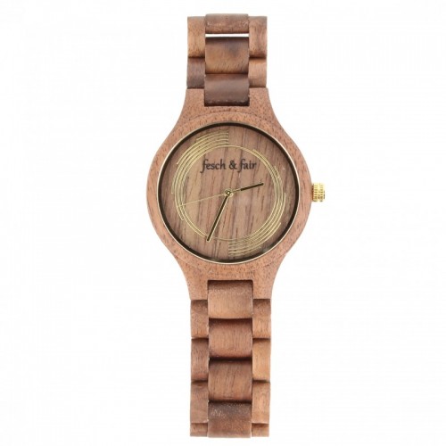 Unisex Wristwatch made of Walnut Wood