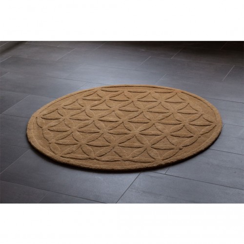 Hand tufted Flower of Life Rug cinnamon mixed » Living Designs