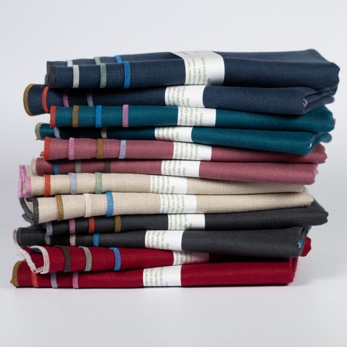 Set of 8 Linen plain Table Napkins, various colours » nahtur-design