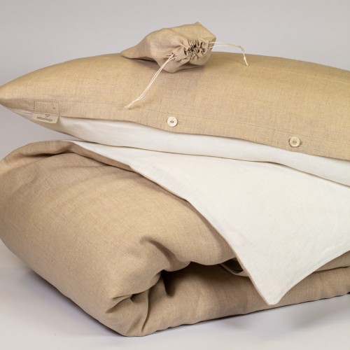 Classic Reversible Organic Linen Bedding & free Swiss Pine Bag