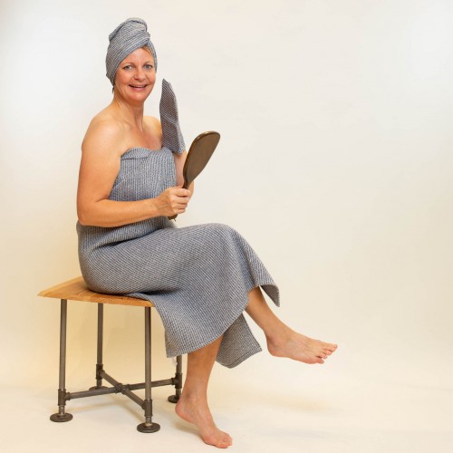 Bath Towel Set Waffle Half-Linen & Cotton » nahtur-design