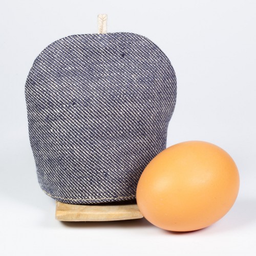 Egg Cosy Organic Linen & Loden – Dark Blue