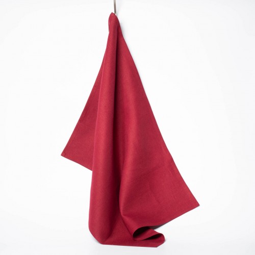 Pure Linen Tea Towels in bold Colours, Red