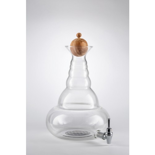 Nature’s Design Carafe Universe with Olive Wood Top & Glass Tube