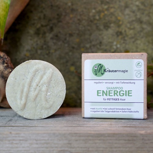 Solid Shampoo Energy vegan hair wash for oily hair » Kraeutermagie