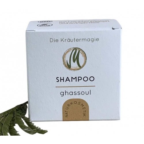Vegan & Organic Solid shampoo Ghassoul for all hair types