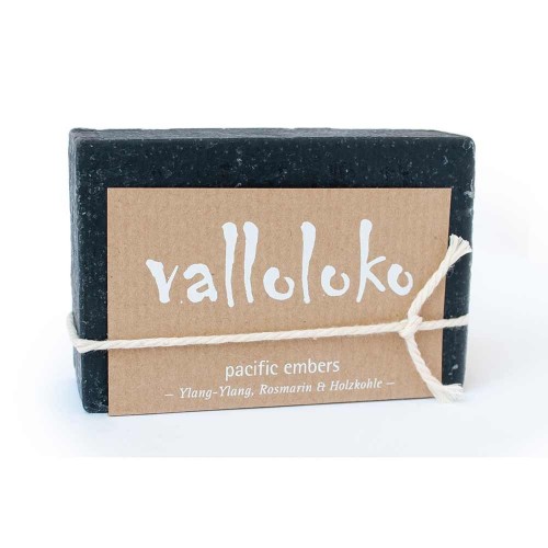 Vegan Face & Body Soap Pacific Embers with charcoral | Valloloko