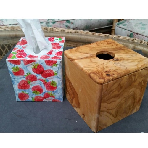 Eco-friendly Face Tissues Box, olive wood » D.O.M.