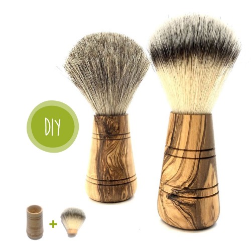 DIY Shaving Brush 'Sir George' Olive Wood Handle » D.O.M.