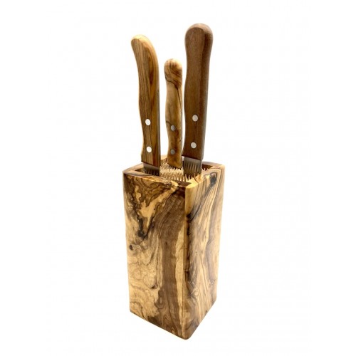 Olive Wood Knife Block DESIGN | Olivenholz erleben D.O.M.