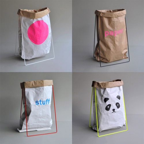 Paper Bag Holder in Various Colors by kolor