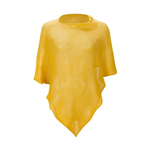 Organic Cotton Poncho BELLE Yellow » Sundara