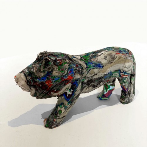 Lion - Animal figures made from recycled river plastic » Sana Mare