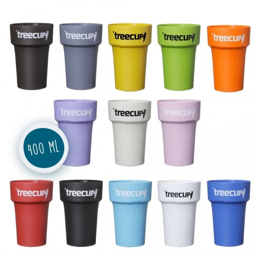 NOWASTE 400 reusable Cup with Treecup Logo