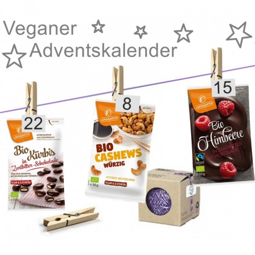 Vegan Advent calendar with organic snacks | Landgarten