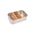 Tindobo stainless steel lunch box Click Maxi with bamboo divider