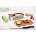 Eco-friendly Lunch Box with bamboo cutting board lid by Tindobo