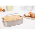 Click Jungle Picnic Stainless Steel Lunch Box with Bamboo Cutting Board Lid » Tindobo | Tindobo