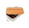 Stainless Steel Lunchbox & Beech Wood Lid » Tindobo