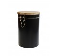 Black Airtight Food Storage Tin with Bamboo Lid » Tindobo