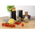 Tindobo Black Airtight Food Storage Tin with Bamboo Lid