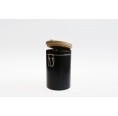 Black round Storage Tin with Bamboo Lid » Tindobo