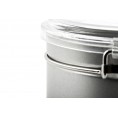 Storage tins with viewing window & top spring clips| Tindobo