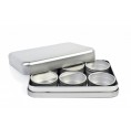 Elegant Tin Can with hooded lid for small supplies » Tindobo