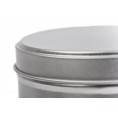 Round Food Storage Tin Can 1.2 l with hooded lid